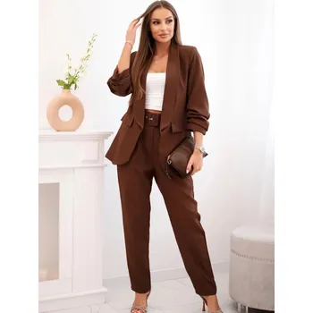 Dámský kostýmek KS 80172K hnědá UNI