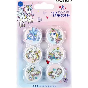 Dekorativní magnet MAGNETKY JEDNOROŽCI 30mm sada 6 Ks