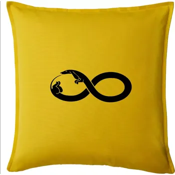 Polštář Jezevčík nekonečno - Polštář 50x50 - 50x50 - Pouze potah ( Žlutá )