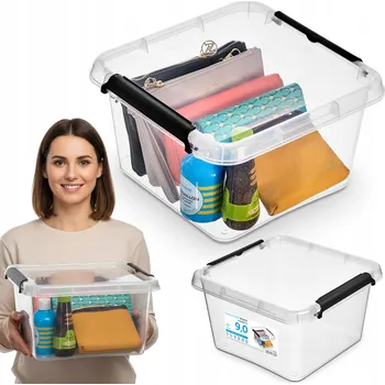 Úložný box PLASTOVÁ KRABICE S VÍKEM KRABIČKA NA SKLADOVÁNÍ 9 L