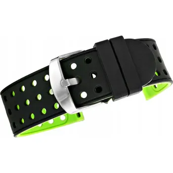 Řemínek na hodinky ŘEMÍNEK K HODINKÁM 22MM SILIKONOVÝ UNIVERZÁLNÍ ZELENÝ GUMOVÝ VYMĚNITELNÝ