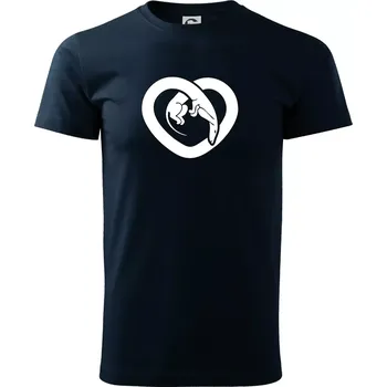 Pánské tričko Jezevčík srdce - plný - Triko extra velké (5-8XL) - 8XL ( Námořní modrá (velmi tmavá - téměř černá) )