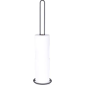 Kovový stojan na toaletní papír, černý, 60 cm