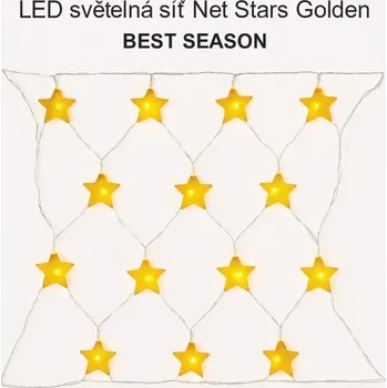 Vánoční světelná síť LED světelná síť Net Stars Golden - Best Season