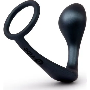 Anální kolík B-Vibe Ringer Cock Ring & Plug - Black