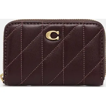 Peněženka Kožená peněženka Coach dámská, fialová barva, CM505, ONE SIZE, 49X