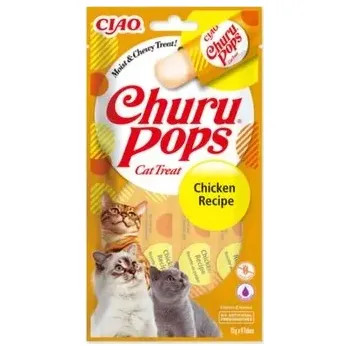 Pamlsek pro kočku Pochoutka Churu Pops kuře 4x15g
