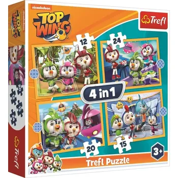 Puzzle Puzzle 4v1 - Ptačí Akademie (12+15+20+24 dílků) Trefl
