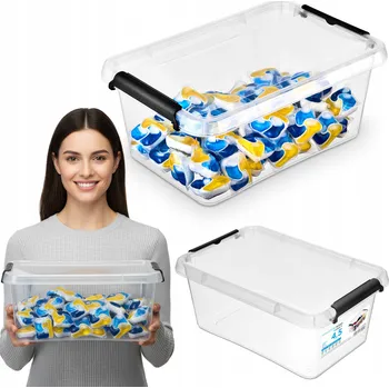 Dóza na potraviny Nádoba MOXOM 4,5 l plast s bezbarvým víkem