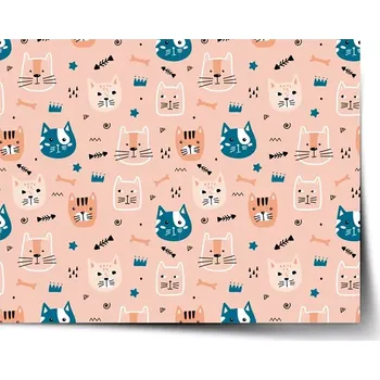 Plakát Sablio Plakát Barevné kočičky - 120x80 cm