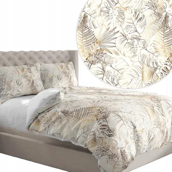 Povlečení POVLEČENÍ SADA POVLEČENÍ 160X200 CM POVLEČENÍ SOUPRAVA ČESKÝ VZOR LISTY 099