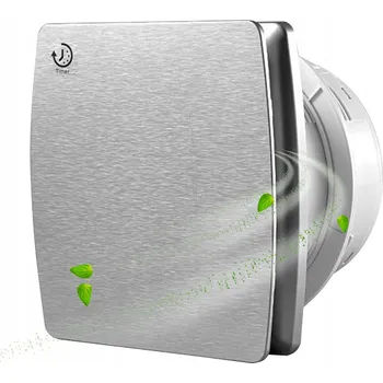 Domácí ventilátor Koupelnový ventilátor tichý 100mm Časovač Senzor vlhkosti + Zpětná klapka