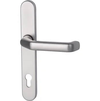 Kování na branky s úzkým štítkem, jednostranné Nerez kartáčovaná