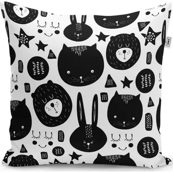 Polštář Sablio Polštář Kočička a medvěd - 50x50 cm