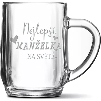 Sklenice Sablio Půllitr Nejlepší manželka na světě: 0,5 l