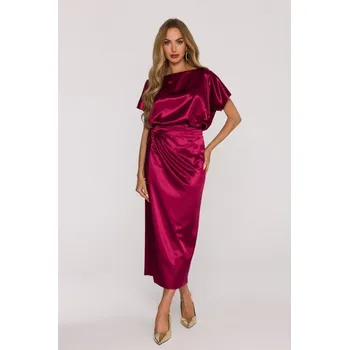 Dámské šaty Dámské šaty MOE M887 MAROON S/M