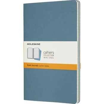 Diář Moleskine, Linkované sešity Moleskine Cahier Journals L sytě modré 3 ks - Formadore