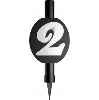 Dortová svíčka DORTOVÁ FONTÁNA RACE na Dort s číslem 2 k narozeninám, 12 cm