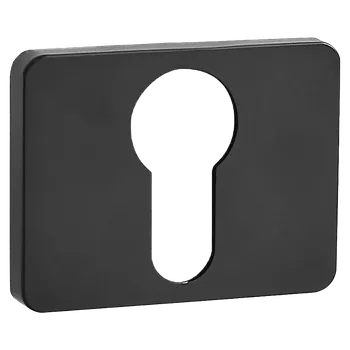 Dveřní kování Kuchinox LK7 rozeta pro vložku (PZ) – obdélníková, černá, 52×40 mm