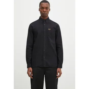 Dámská košile Bavlněná košile Fred Perry, S, černá, 99X