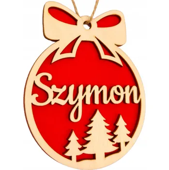 Vánoční dekorace Vánoční Vánoční Koule se jménem DÁREK k VÁNOČNÍMU stromečku MIKÚL + PLST