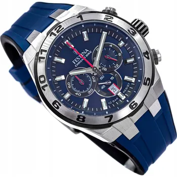 Hodinky PÁNSKÉ HODINKY FESTINA F20671/1 CHRONO BIKE 10BAR MODRÉ STOPKY DATUMOVKA