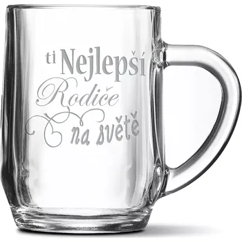 Sklenice Sablio Půllitr Ti nejlepší rodiče na světě: 0,5 l