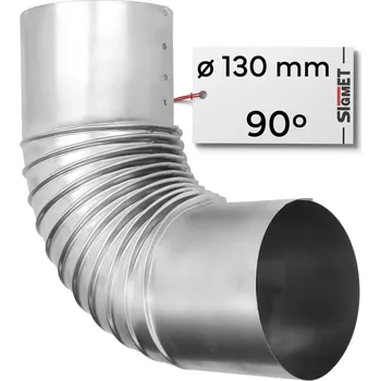 Kouřovod KOLENO KE KAMNŮM fi 130mm DYMIVODNÍ KOLENO PRO KAMNA / KRB