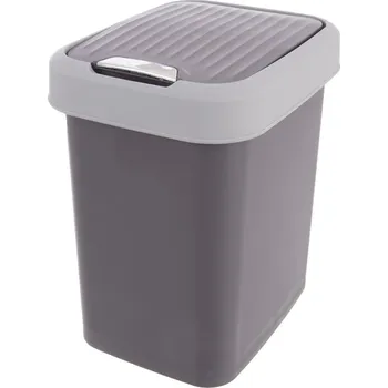 Odpadkový koš ORION Plastový odpadkový koš GREY 12 l šedá