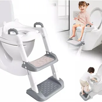 WC sedátko Nástavec na WC sedátko pro děti s žebříkem a protiskluzovou podložkou
