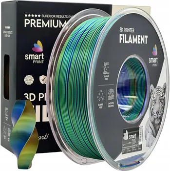 Filament Silk PLA TriColor Červená Modrá Zelená | Smart Print 1,75 mm | 1 kg Filament Premium