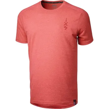 cyklistický dres IXS Cyklistické triko s krátkým rukávem - FLOW 1.0 TECH TEE - červená XL