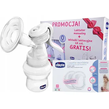 Odsávačka mléka CHICCO MANUÁLNÍ ODSÁVAČKA MATEŘSKÉHO MLÉKA POHODLNÁ, EFEKTIVNÍ, ŠETRNÁ + VLOŽKY DO PODPRSENKY