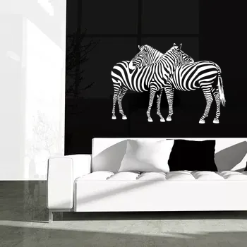 samolepka Sablio Samolepka na zeď: Pasoucí se zebry 2 - 60x42 cm