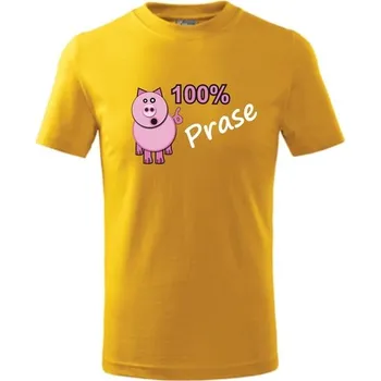 ON-DESIGN Dětské tričko s PRASETEM Velikost: 134 cm/8 let, Barva: žlutá