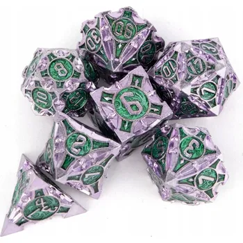 Příslušenství k deskovým hrám MECHANICKÁ BORŮVKA SADA 7 KOVOVÝCH KOSTEK RPG