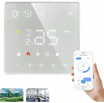 Termostat POKOJOVÝ TERMOSTAT WIFI 16A PROGRAMOVATELNÝ S HLASOVÝM OVLÁDÁNÍM