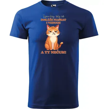 Pánské tričko Sablio Tričko s potiskem Dny, kdy mě dokáže na*rat i vzduch - modré XL