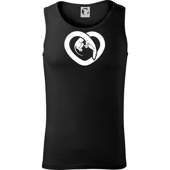 Jezevčík srdce - plný - Tílko pánské Core - XL ( Černá )