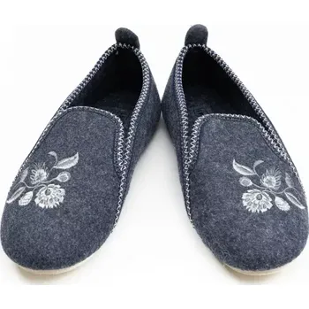 Pánské pantofle Filcové dámské pantofle s patou