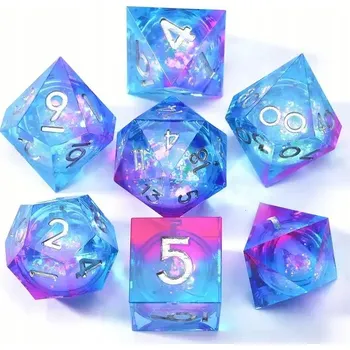 Příslušenství k deskovým hrám MÁM TU MOC SADA 7 TEKUTÝCH KOSTEK RPG kostek