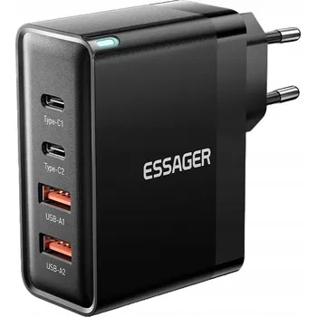 Essager Síťová nabíječka 2x USB-C 2x USB-A Adaptér QC 3.0 PD 3.0 100W