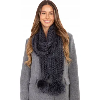 Dámský teplý zimní šátek s dlouhou Bambule