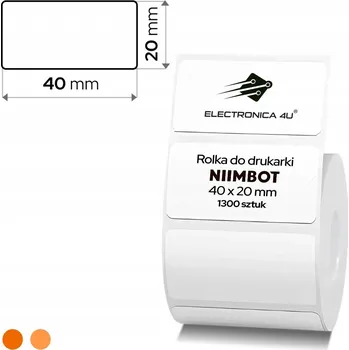 Speciální papír Samolepicí štítky samolepky termální pro Niimbot K2 K3 40x20 mm, 1300 ks