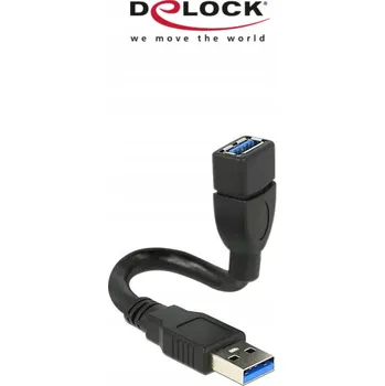 Datový kabel DeLOCK 0,15m kabel 2xUSB 3.0-A na USB, 0,15 m, USB A, černý
