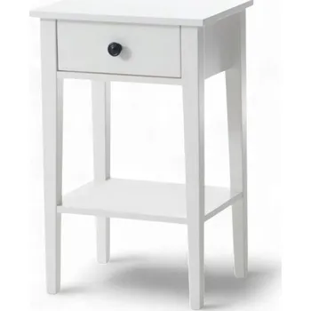Noční stolek Noční stolek BÍLÝ noční stolek se zásuvkou Jysk NORDBY BÍLÝ