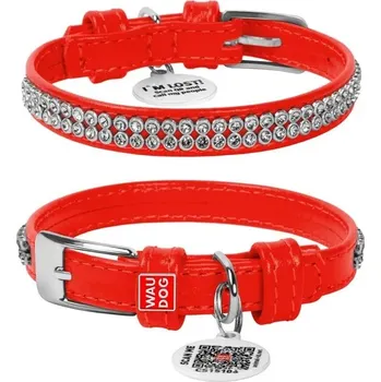 Obojek pro psa Kožený obojek pro psa, dekorativní Waudog, velikost 21-29 Cm, šířka: 12 mm