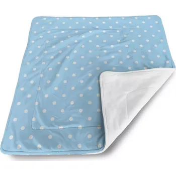 deka Sablio Deka pro miminko Bílé tečky na modré - 80x100 cm
