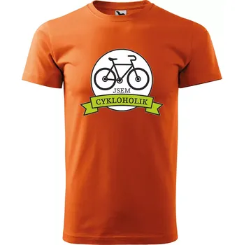 Sablio Tričko s potiskem Jsem cykloholik - oranžové L