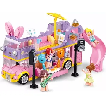 Stavebnice Sluban Rock hudební obytný autobus double decker